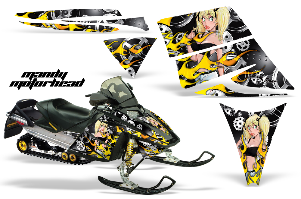 Ski-Doo Rev Graphics Kit MANDY MOTORHEAD Black